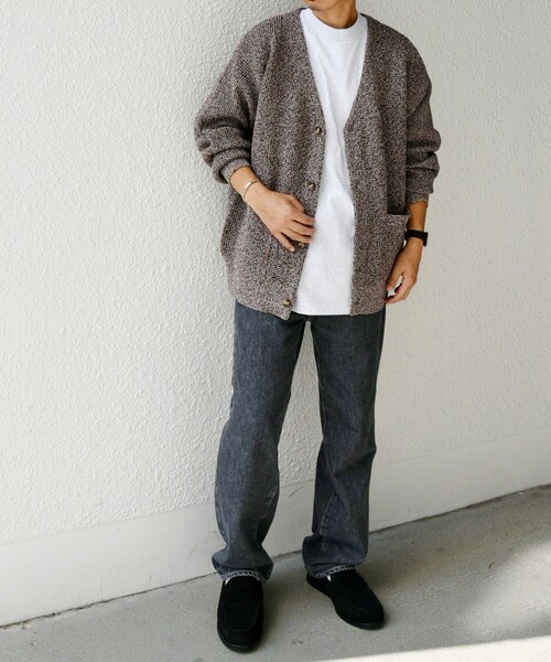 SHIPS any カーディガン any: 「手洗い可能」メランジ カラー ミックス