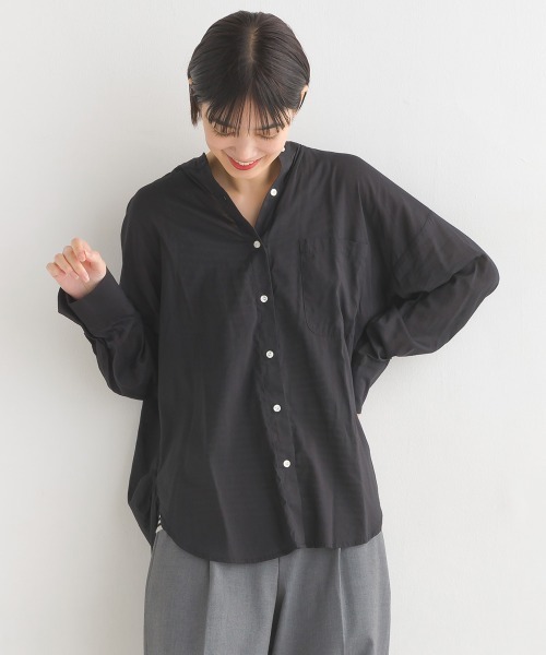 ブラウス シャツ 「BLK001」後ろコクーンシャツ レディース BLK001】後ろコクーンシャツ（シャツ/ブラウス）｜STYLE DELI