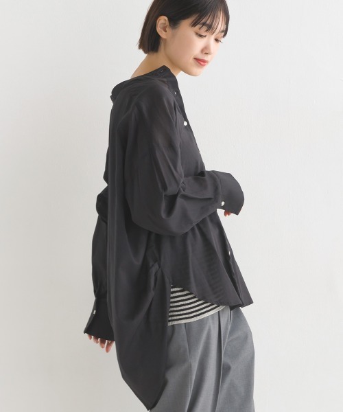 ブラウス シャツ 「BLK001」後ろコクーンシャツ レディース BLK001】後ろコクーンシャツ | おしゃれな大人レディース