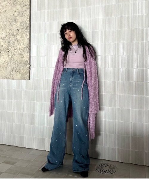 Ameri アメリ SOFT SEE-THROUGH SWEAT TOP Ameri（アメリ） tシャツ UND SIDE SHEER VELOUR BODYSUIT TOP