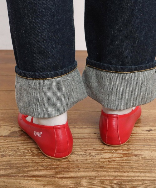 CHILD WOMAN ANNIEL 革 クロスバレエシューズ AMBIDEX Store △○ANNIEL 革 クロスバレエシューズ(38 クロ