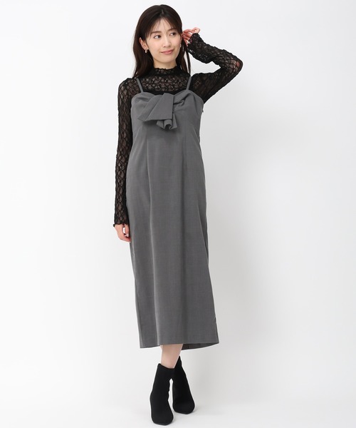 MISCH MASCH ワンピース 2024秋冬新作ねじりリボンキャミ