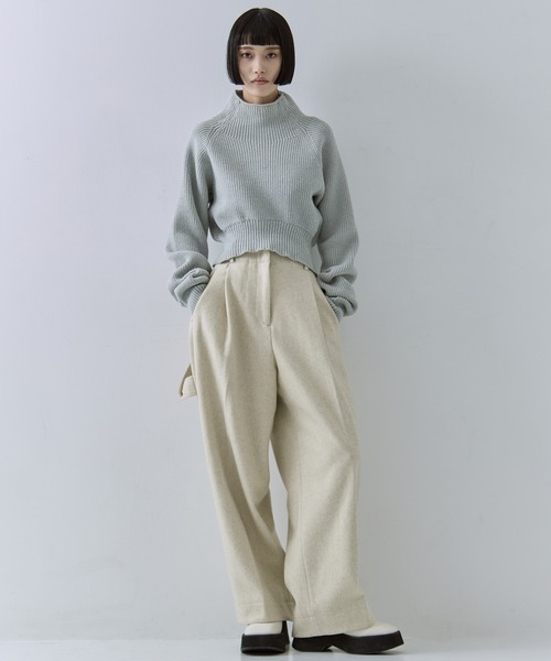 ニット/セーター RH tops ふわかる ストレッチ 軽量 クルーネック 畦編み ニット (B＆T CLUB