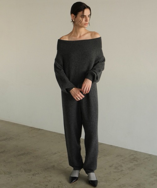 CLANE（クラネ） オールインワン OFF SHOULDER KNIT ALL IN ONE 