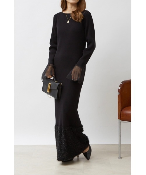 ROUGE VIF Sophie ワンピース 「一部店舗限定」リブボートネックヘム