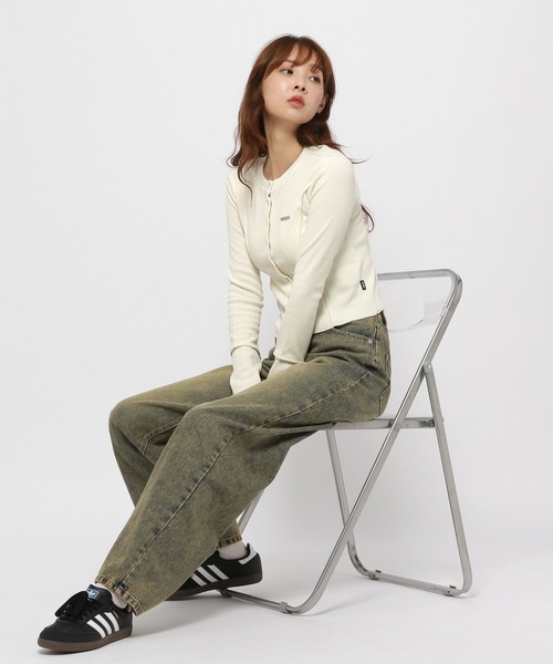 カーディガン MAGPIE ROBIN／スウェットスナップカーデ レディース MAGPIEROBIN カーディガン MAGPIE ROBIN／スウェットスナップ