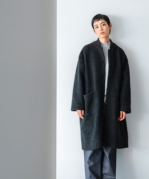 D コート アウター シープパイル ジャージーコート レディース