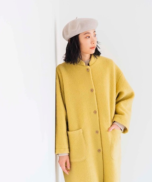 D コート アウター シープパイル ジャージーコート レディース