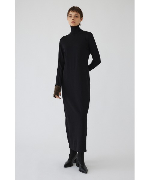 RIM.ARK ドレス Velour cuffs knit dress ベロアカフスニットドレス