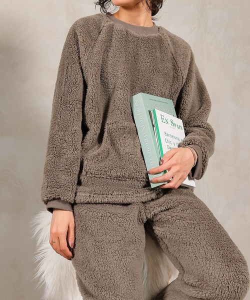 emesuelee パジャマ ルームウェア シープタッチラグランパジャマ