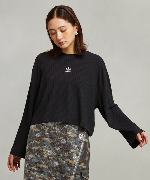 adidas tシャツ エッセンシャルズ ワイドリブ長袖Tシャツ