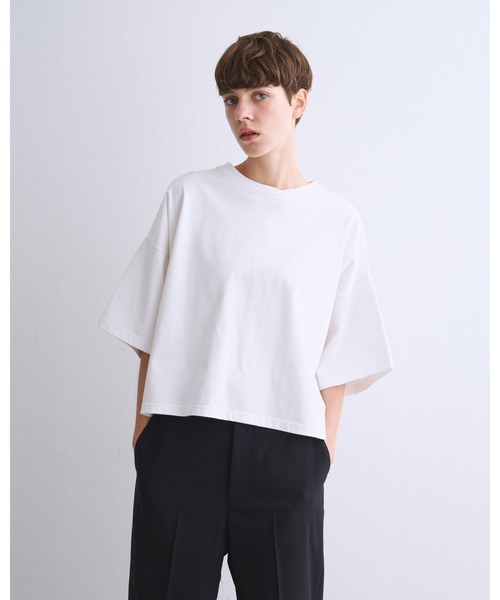 Traditional Weatherwear 長袖Tシャツ XS 白/赤 BMB SHIRT LONG WITH BUTTON（Tシャツ/カットソー