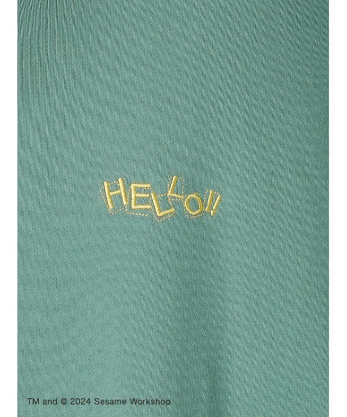 niko and...（ニコアンド）の「【SESAME STREET(セサミストリート)】コラボ 裏毛パーカー（パーカー）」 - WEAR [ セサミストリート [セサミストリートマーケット] Helloパーカー SSMUCT246439 レディース