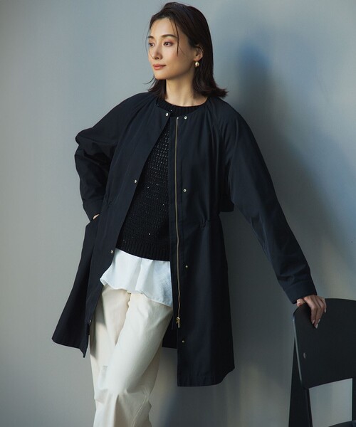 【洗える】シアータフタ コンビ カットソー 23区 tシャツ 「洗える」シアータフタ コンビ カットソー