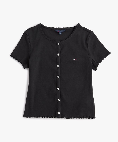 TOMMY JEANS（トミー・ジーンズ） tシャツ リブショートスリーブトップ