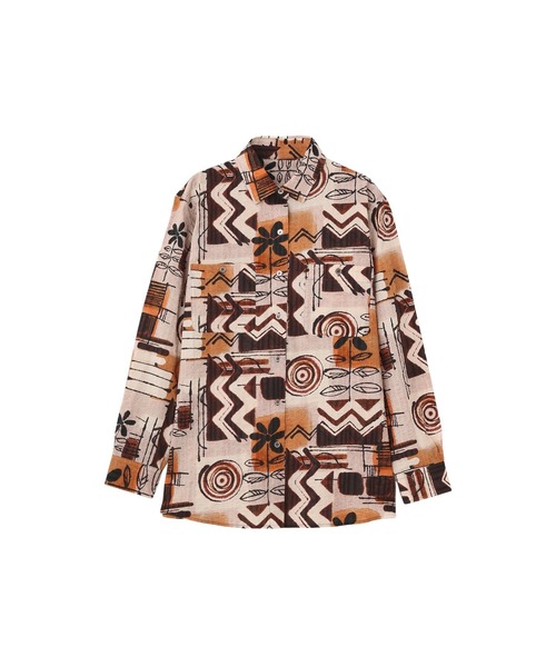 ブラウス シャツ (CREOLME)PRINT SHIRT レディース