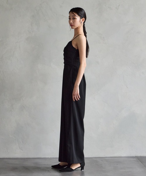 AIMER パンツドレス クロスデザインキャミソールオールインワン