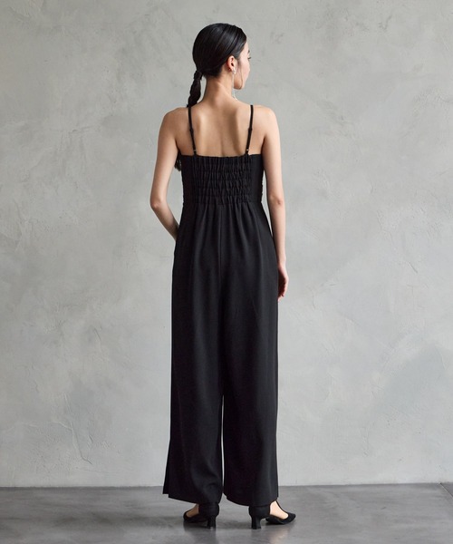 AIMER パンツドレス クロスデザインキャミソールオールインワン