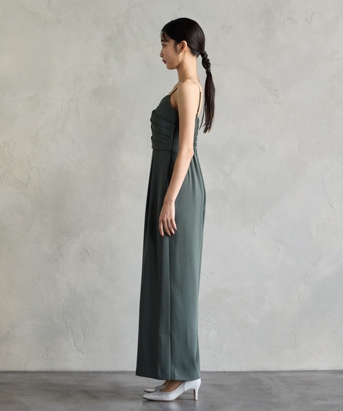 aimer オールインワン ワイドパンツドレス AIMER パンツドレス ストレートパンツオールインワンパーティー