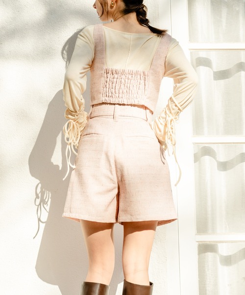 mideal パンツ spring tweed short pants / スプリングツイード