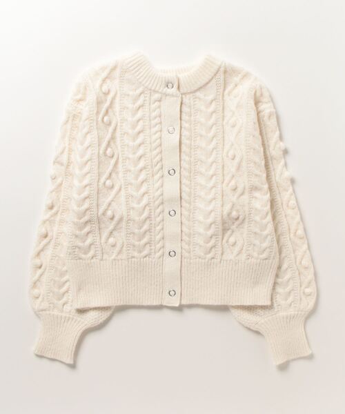 coen（コーエン） ニットカーディガン FREE オフホワイト レディース