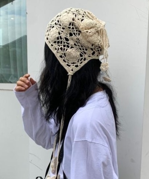 GANNI ピンク リブ編みニット帽 美品 GANNI ガニー ニット帽 Light Structured Rib Knit Beanie A5118