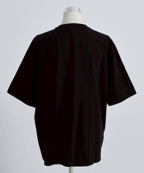 REFLEM オーバーサイズTシャツ ブラック REFLEM（レフレム） tシャツ 「REFLEM/レフレム」チェーン付き顔料加工