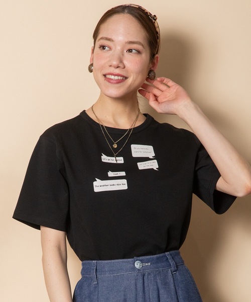 tシャツ Taiking print Mail 半袖TEE レディース RESPEC tシャツ Taiking print Mail 半袖TEE レディース