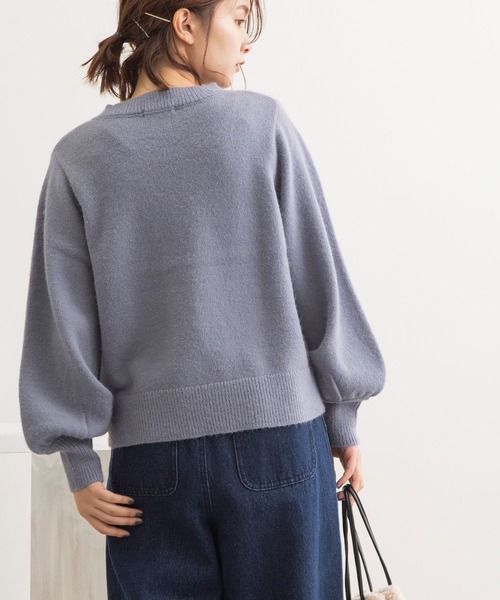 「POU DOU DOU」 長袖ニット 3 ブルー レディース_画像2