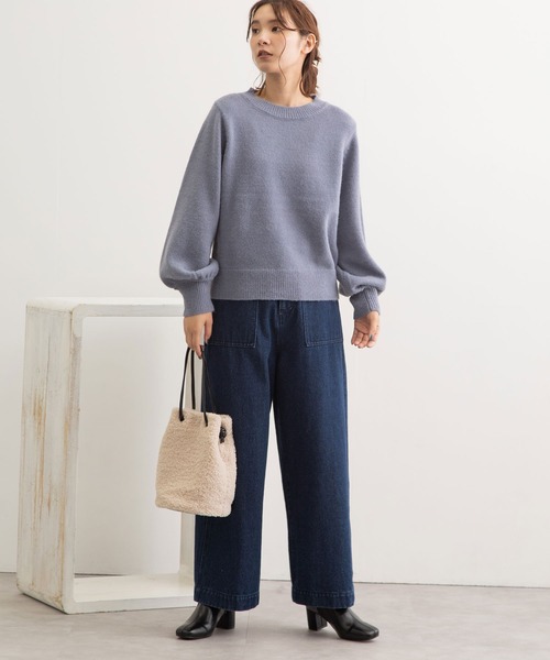 「POU DOU DOU」 長袖ニット 3 ブルー レディース_画像6