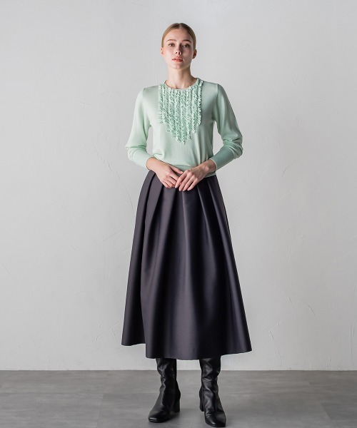 「LAUTREAMONT DE CLASSE」 長袖ニット 9号 ブラック レディース_画像3