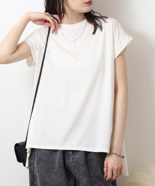 tシャツ EGLANTINE フレンチスリーブフレアーカットソー レディース