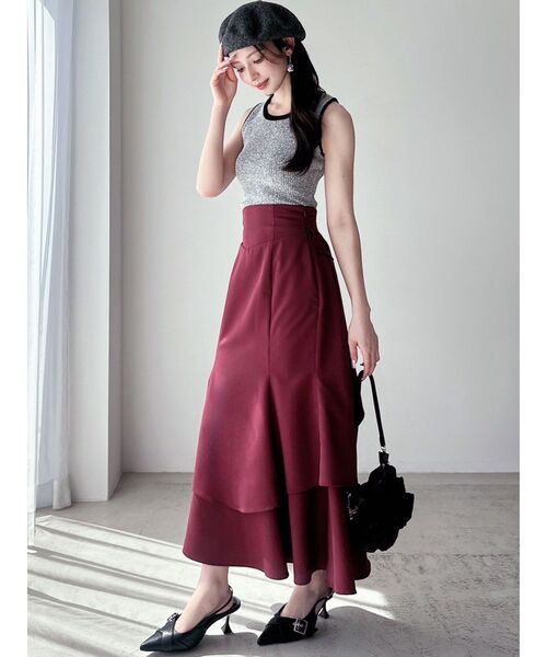 スカート pOpO lace up zip skirt(S BLACK): スカート｜PMbox P&M OFFICIAL