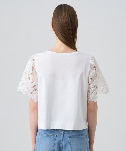 ANAYI（アナイ） tシャツ 半袖 コンパクトポンチスカラップ袖 プル