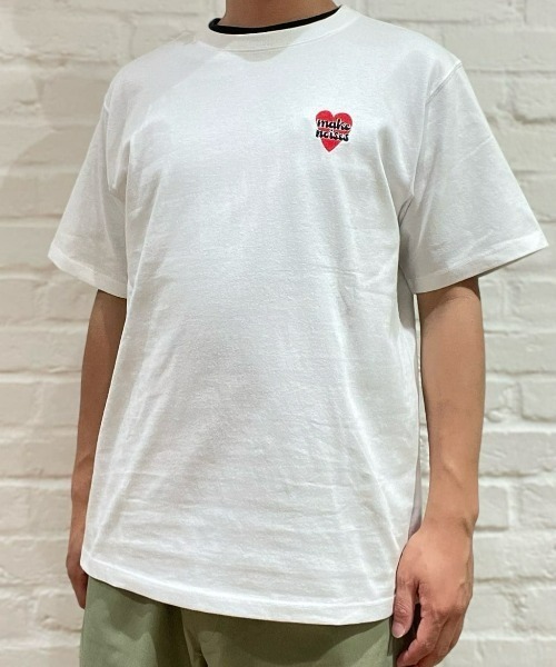 Right-on tシャツ ハートモチーフプリントTシャツ メンズ