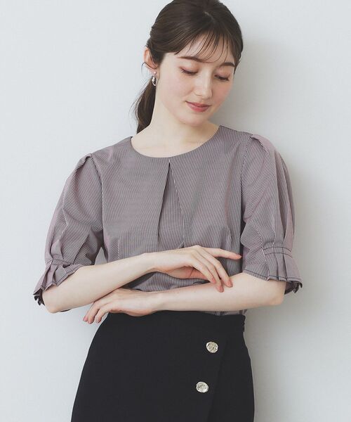 index（インデックス） tシャツ ストライプジャージタックスリーブ