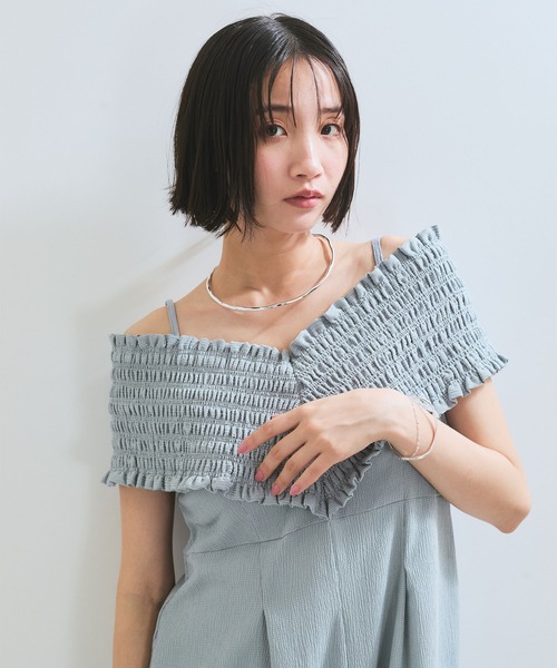 極美品:GIRL オフショルダーオールインワン パンツドレス 大きい 2L オフショルダー オールインワン（ファッション）のおすすめ人気