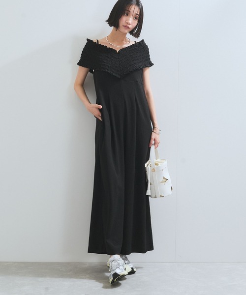 極美品:GIRL オフショルダーオールインワン パンツドレス 大きい 2L 極美品:GIRL オフショルダーオールインワン パンツドレス 大きい