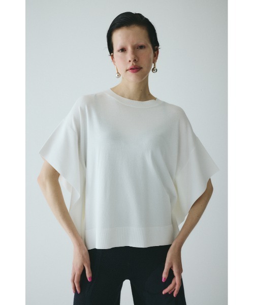 ニット セーター Mantle sleeve knit tops　　マントルスリーブニットトップス レディース