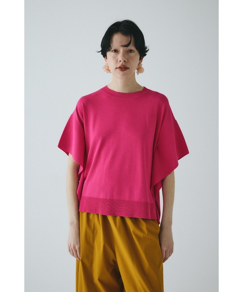 ニット セーター Mantle sleeve knit tops　　マントルスリーブニットトップス レディース