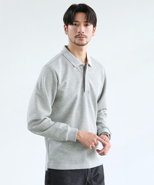 SPU（スプ） ポロシャツ 抗菌防臭コンフォート鹿の子長袖比翼