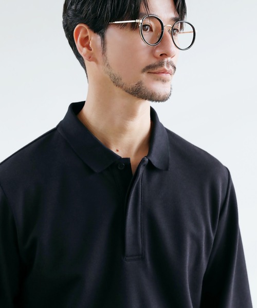 SPU（スプ） ポロシャツ 抗菌防臭コンフォート鹿の子長袖比翼