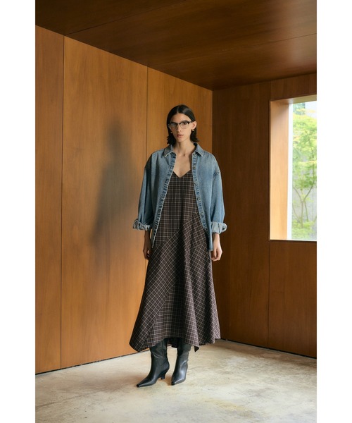 67NOWOS チェックキャミワンピース crie conforto ワンピース チェックキャミワンピース : ZOZOTOWN Yahoo