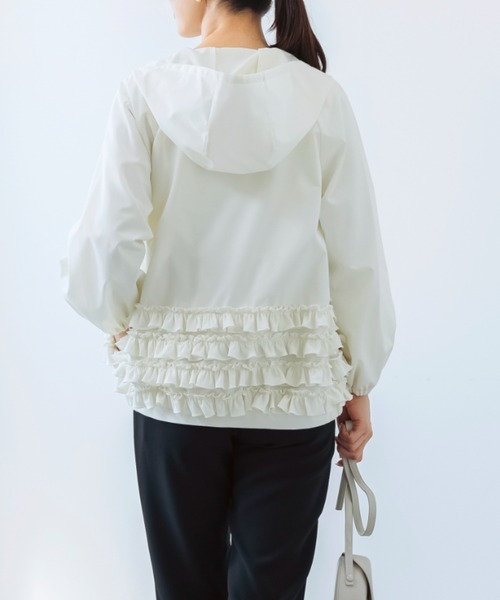 SONO ソーノ 撥水Aラインフリルジャケット ブラック セール】【SONO