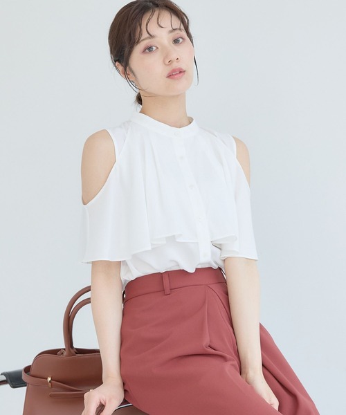 ブラウス シャツ 2WAYスリットブラウス577729 レディース Andemiu ブラウス シャツ 2WAYスリットブラウス577729