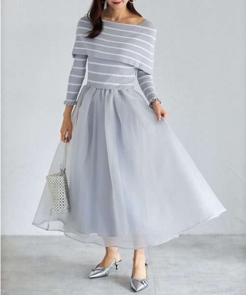 「tocco closet」 ドッキングワンピース M ネイビー レディース_画像3