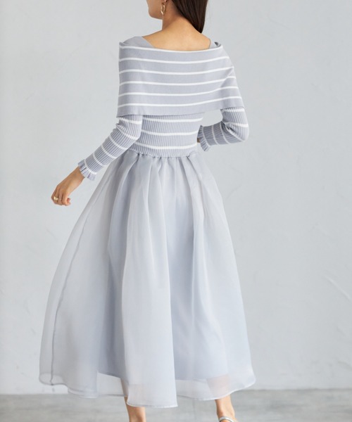 「tocco closet」 ドッキングワンピース M ネイビー レディース_画像5