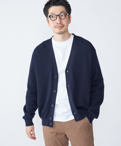 SHIPS（シップス） カーディガン SHIPS: 奥山メリヤス Vネック