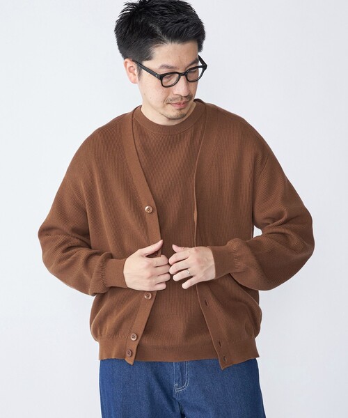 ships ビッグカーディガン SHIPS（シップス） カーディガン SHIPS:「洗濯機可能」SOLOTEX(R) 12
