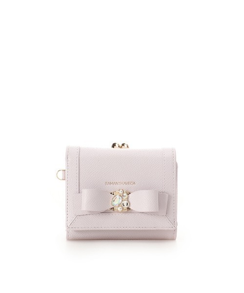 Samantha Vega（サマンサベガ） 財布 バイカラージュエルリボン折財布